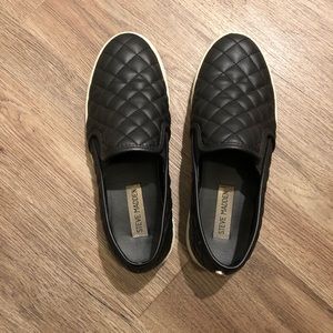 Steve Madden black slip on sneakers